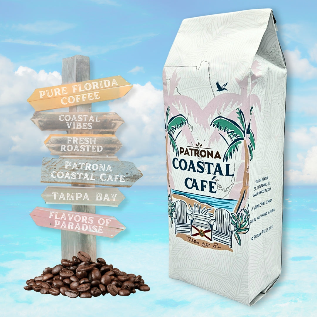 Patrona Coastal Café Flavored Coffee, Whole Bean